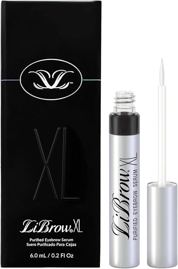 Purified Eyebrow Serum XL for Darker, Fuller, Thicker-Looking Brows - Natural Botanical Extracts, Safe for Sensitive Skin & Thin Brow Hairs - Vegan & Cruelty-Free (6mL, 6-Month Supply)