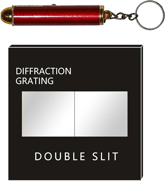 Glass Diffraction Grating for Single and Double Slit Experiments, Wavelength Range 200 2000nm (0.08mm+pen)