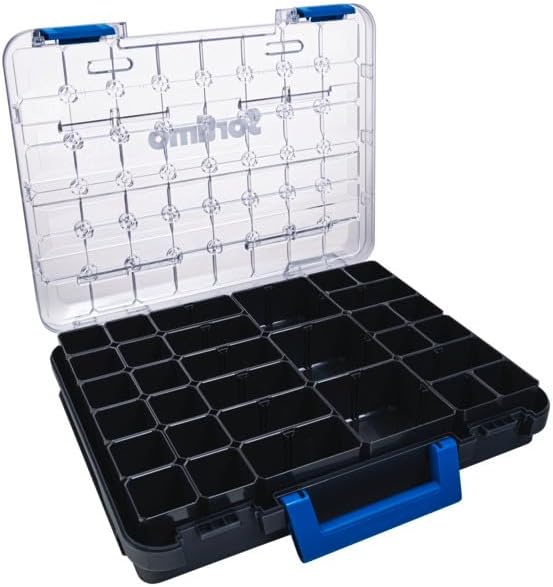 Sortimo T-BOXX G with 23 Inset Boxes H63 - Transparent Lid Robust Small Parts Box for Workshop & Vehicle - Flexible Divider Safe Storage & Quick Access - Compatible with WorkMo