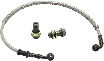 10mm - 10mm 510mm 20 INCH Braided Hydraulic Brake Hose Line Cable M10 Banjo Bolts Pit Quad Dirt Bike ATV