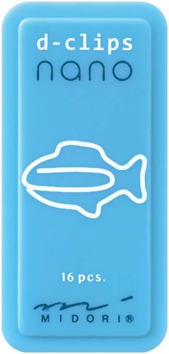 Midori 43380006 Clip, Deep Clips, Nano Sakana Pattern