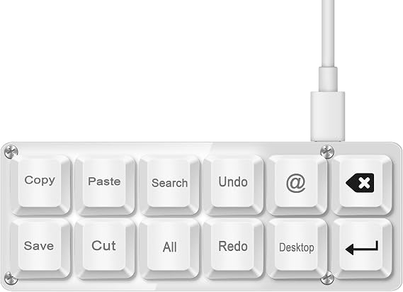 Mini 12-Key Copy Paste Programmable Keyboard Hotswappable Mechanical Switch