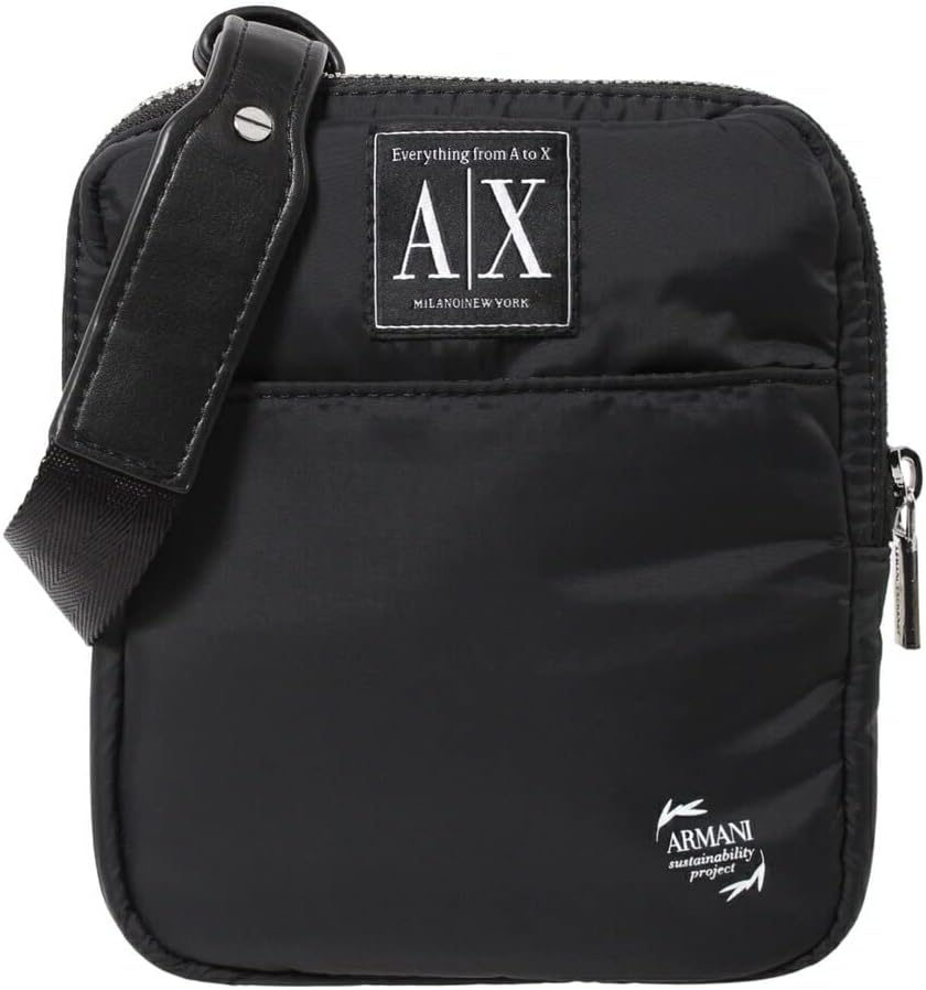 Armani Exchange Mens Shoulder Bag 952419 2R840 00020 Black, Black