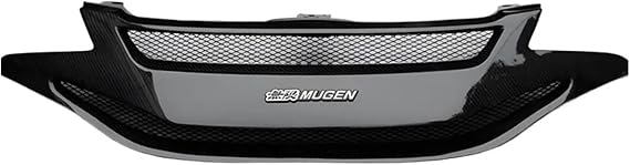 Mugen Car Front Grill Grille Body Compatible For Honda FIT 2014-2017 GK5, Carbon Fiber Or ABS Car Accessories