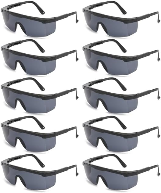 OWL Side Fitted Safety Glasses for Men - Scratch free & Impact Resistant UV400 Protection, Polycarbonate Coated Lense -10Pack