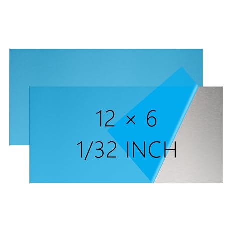 2 Pack 304 Stainless Steel Sheets Metal, 12" x 6" x 1/32"