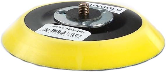 Sungold Abrasives 20-70522 5-Inch x No Hole PSA Back-Up Pad for Glass, Stone or Marble Type G Medium Profile M-8 Metric Thread