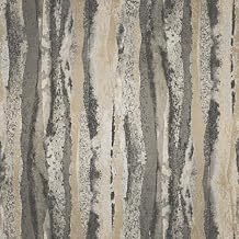 Muriva Soren Heavy Distressed Fabric Stripe Effect Design Bold Deep Colours Wallpaper Industrial Look for Living Rooms, Bedrooms Charcoal/Gold 223303