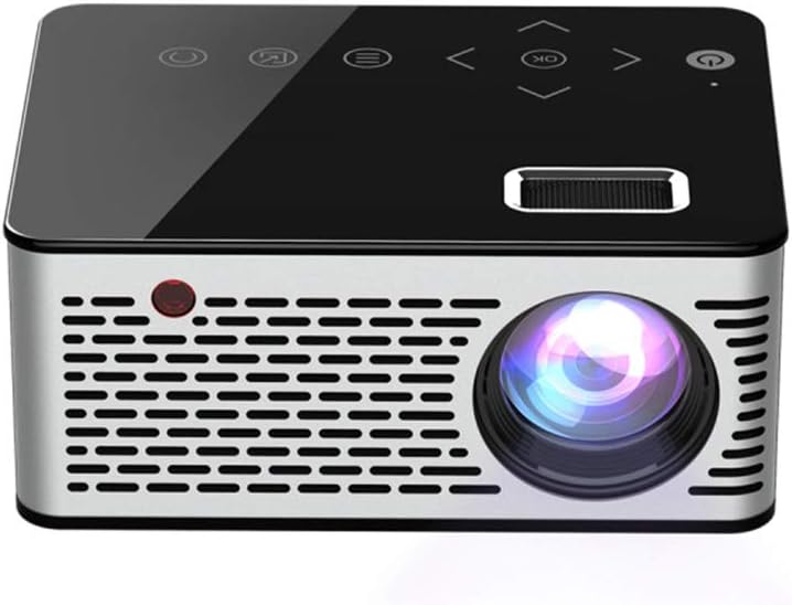 Mini LED Projector Touch Sensitive Buttons Home Cinema Compatible HDMI/AV/USB Support 1080P HD Portable YG260 Projector, Black