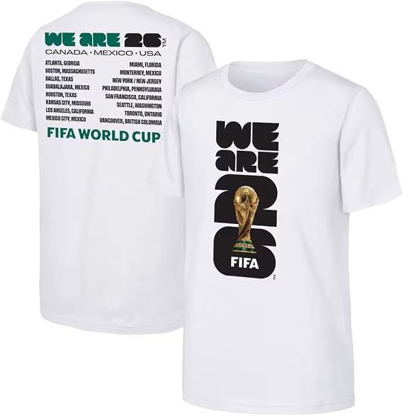 FIFA World Cup 2026 Men's Official Logo Host City T-Shirt
