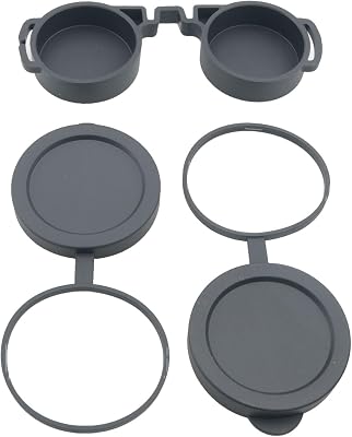 Optical Binocular Cap 50mm Objective Lens Cap Black Rubber Waterproof Binoculars Protective Cover for Compact Binoculars