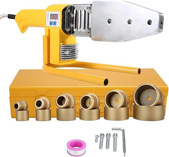 Full Automatic PPR Pipe Welder 220V Digital Temperature Controlled Water Pipe Welding Machine Electric Heating Hot Melt Tools Kit for PP PE PVC Tube