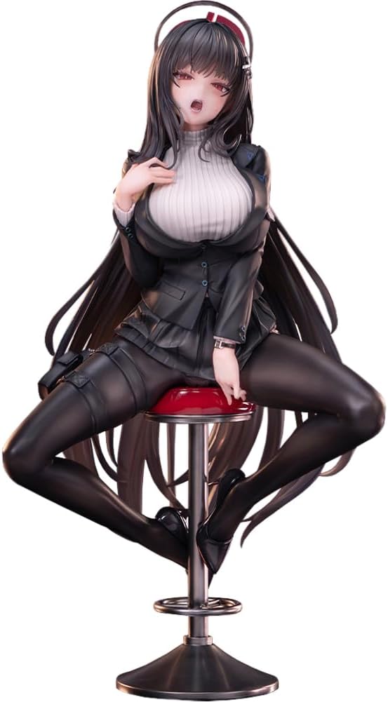 Tsukatsuki Rio Figure Standing Pose Statue 25CM Anime Uniform Girl Figurine Colllectible Handmade PVC Model Desktop Decorations Gift for Fans