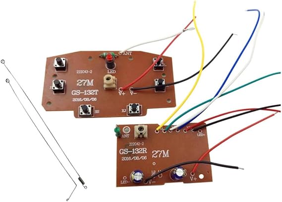 6CH 2.4G Remote Control 27MHz Circuit PCB Transmitter Receiver Board for RC Car Toys Parts