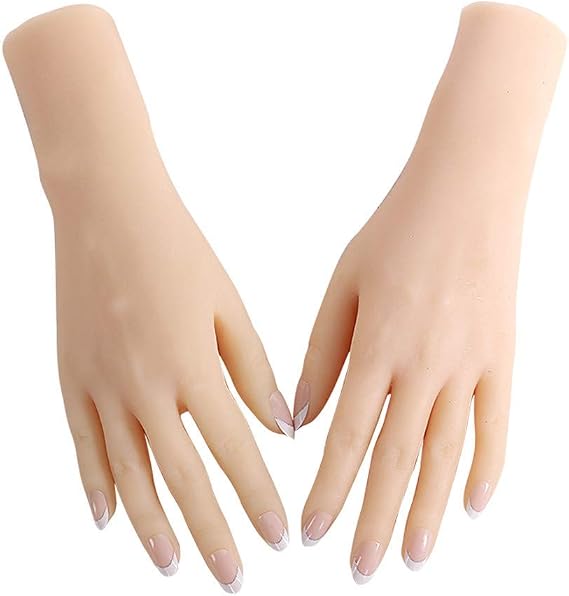 Fake Hands, Silicone Life Size Hand Realistic Sexy Silicone Mannequin Hand Model Custom 1 Pair Soft Silicone Lifesize Female Hand