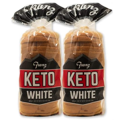 White Keto Bread - Zero NET Carbs - Keto Diet Approved - 2 Loaf Pack 2 x 18oz