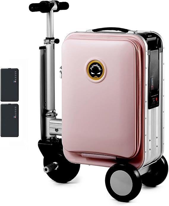 Airwheel Smart Riding Suitcase,2xbatteries,Motorized Luggage for Adults, Aluminum Alloy Rod,USB Charging Port,Smart App,3-Speed,Load 110kg