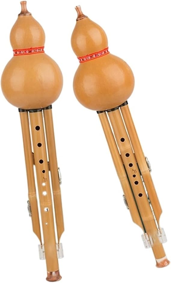 Beginner hulusi Seven-hole And Nine-hole Hulusi Instrument Jinzhu Professional Performance Type C Key B Flat Key Adult Wide Range(7 holes,G)