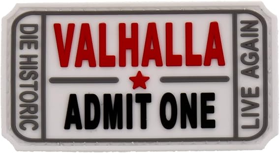 DDT Veteran Owned and Operated Valhalla Admit One Morale Patch