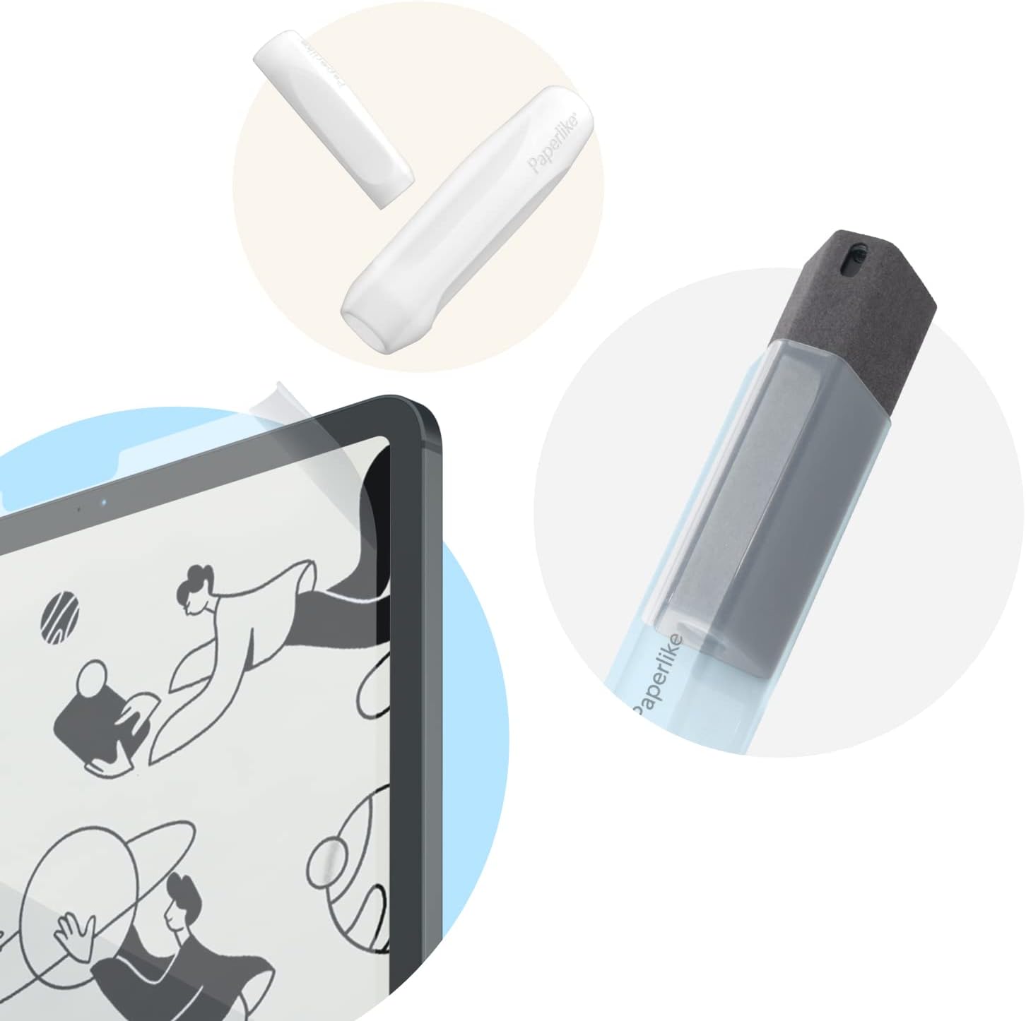 Paperlike 2.0 Pro Bundle - All-in-One Kit Includes Screen Protector for iPad Pro 12.9, Pencil Grips, Cleaning Kit