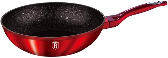 Berlinger Haus Metallic Wok Burgundy