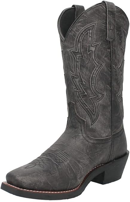 Laredo Western Boots Mens Jessco Square Toe Pull On Black 68557