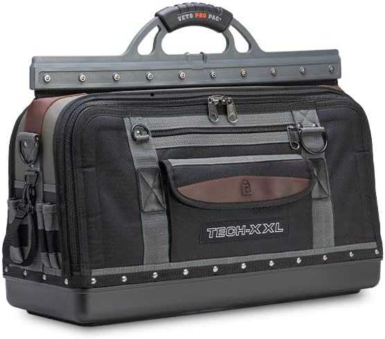 Veto Pro Pac TECH-XXL Extra Large Tech Installer Tool Bag, Black, Gray, Modern