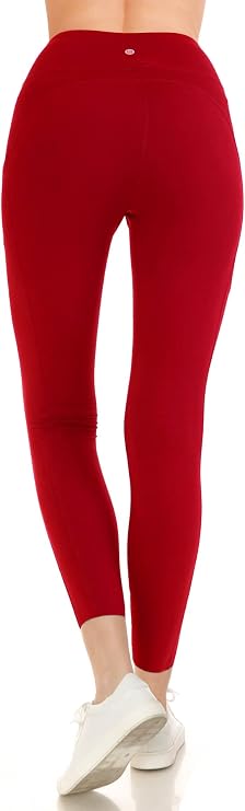 Leggings Depot High Waist 7/8 Leggings for Women Workout Yoga Pants with Pockets