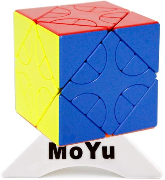 Oostifun MoYu MoFang JiaoShi Meilong HunYuan schräg drehender Würfel HunYuan Skewb Puzzles Würfel Multi Color mit einem Würfelstativ (Style-2)