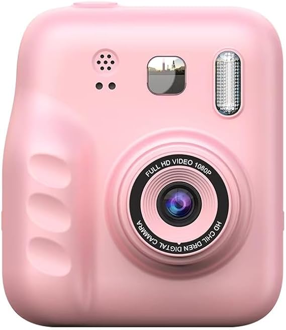 Vothoon Dijital Fotoğraf Çıkaran Video Kaydedici Taşınabilir Anında Baskı Çıkaran Çocuk Kamerası Pembe