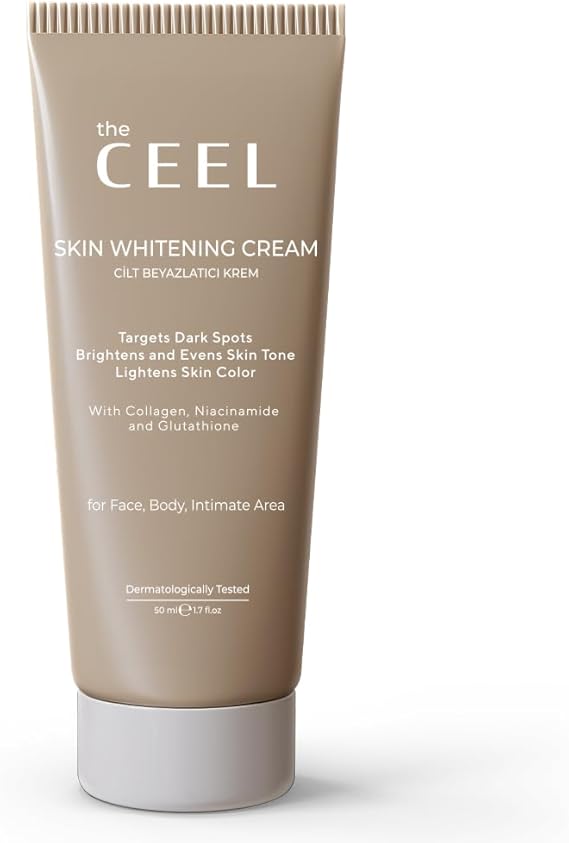 The Ceel Aydınlık Görünüm Destekleyici Bakım Kremi 1x50 ml - Arbutin, Glutatyon, Niasinamid ve Kolajen İçeren Nemlendirici Yüz ve Vücut Kremi