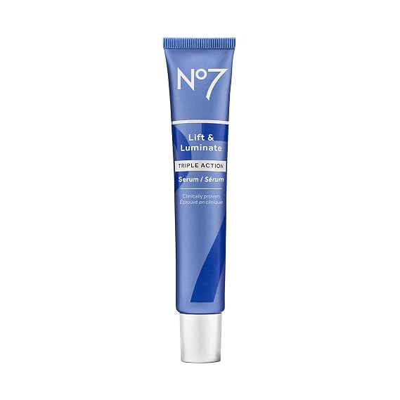 No7 Lift & Luminate Triple Action Face Serum, 50ml | Collagen Peptide, Anti-Wrinkle & Firming, Brightening Emblica & Vitamin C, Pro Retinol, Hyaluronic Acid & Hibiscus