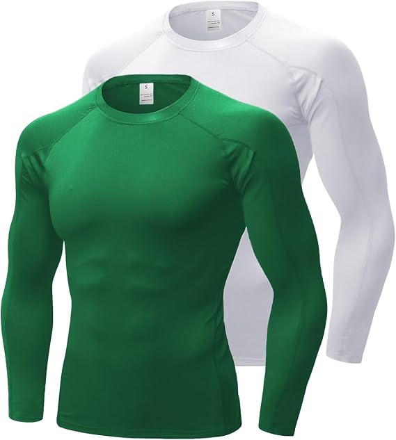 Compression Shirts Men Long Sleeve Athletic Workout Shirt Quick Dry Base Layer T Shirts Gym Running Tops for Basketball