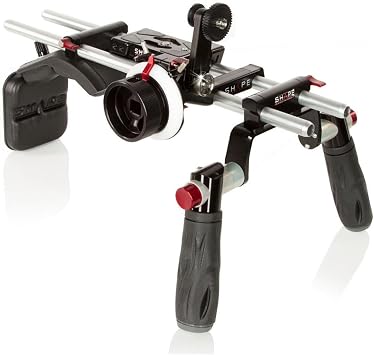 Shape Rig and Follow Focus Pro Kit for Sony FS5 Camera, Includes Baseplate, Quick Handle Rod Block, Mini Composite Shoulder Pad, Back, 18" 15mm Rods