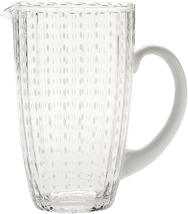 Zafferano Perle Carafe, Glass, 54oz, Transparent