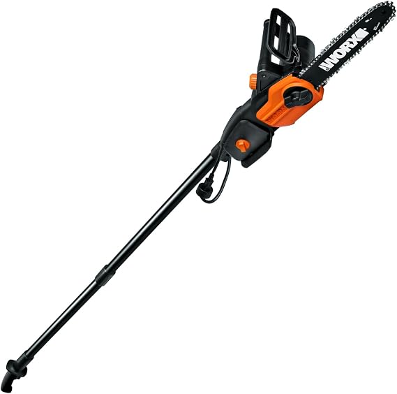 WORX Electric Chainsaw, 8 Amp 10" 2-in-1 Pole saw, WG311 | Up to 10 ft. Reach, 28 ft/s Chain Speed, Weighs 10 LBS, 180 Rotating Rear Handle