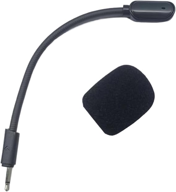 Gaming Boom Microphone Replacement for 100 Headsets with Noise Cancellation Detachable 2.5mm Game Boom Mic