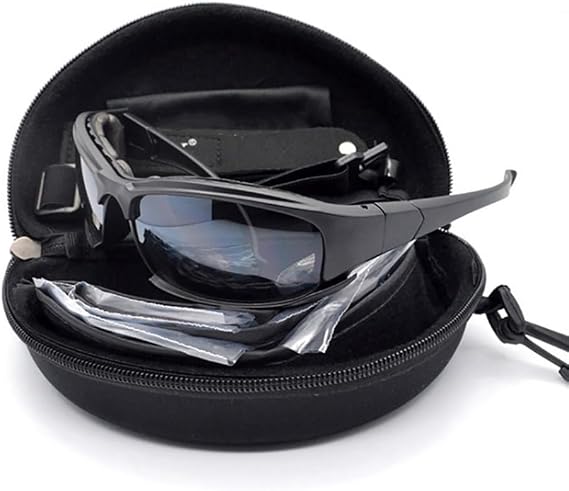 X7 polarized Sunglasses Tactical eyewear 4LS Mens Military Bullet-proof airsoft shooting Gafas UV400 smoke lens Motorcycle Bike Cycling Goggles (UV400)