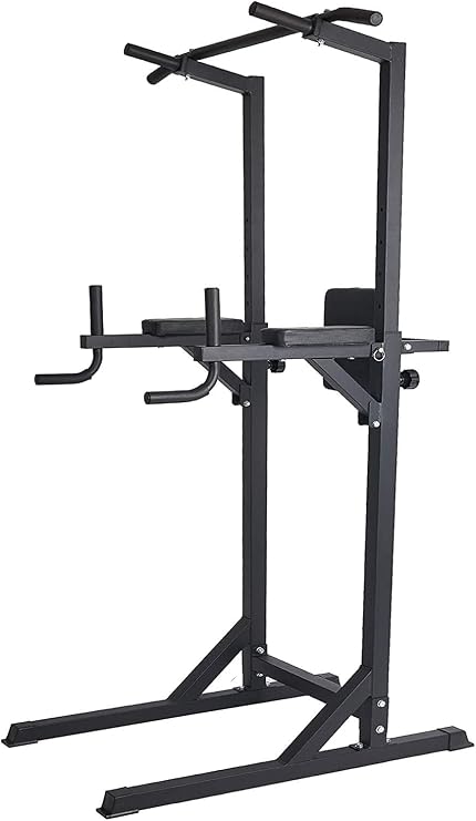 Power Tower Dip Station Pull Up Bar for Home Gym Adjustable Height Strength Training Workout Equipment,Pull Up Bar Station
