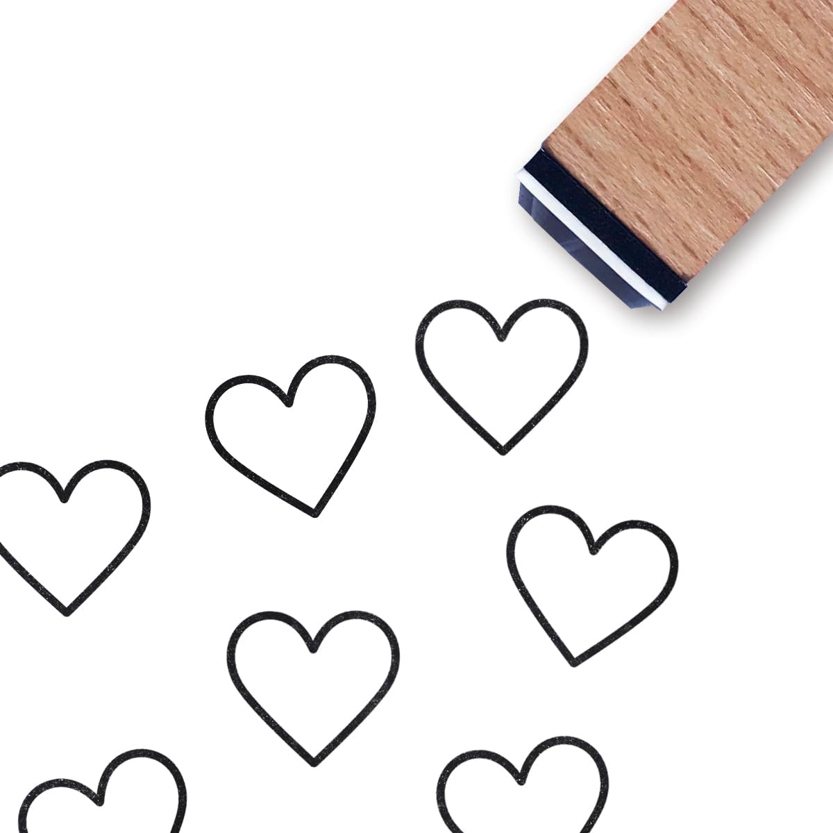 Heart Outline Rubber Stamp, 35 Inch Small Mini Stamp for Scrapbooking Card Making Planner