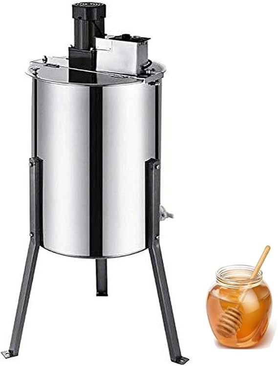 Electric Honey Extractor, 3 Frames Honey Spinner Extractor, Adjustable Speed, Stainless Steel Bee Extractor, for Home and Professional Beekeepers