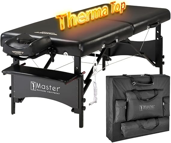 30" Galaxy Therma Top Master Massage Portable Massage Table Pacakge Beauty Bed Built Black