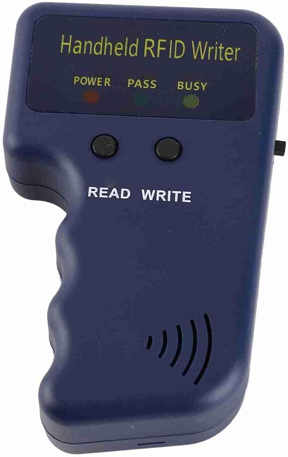 Advanced Handheld 125Khz Card Copier Writer Smart Card Duplicator with Ergonomic Handle and Multi-Type Read Write Functionality Including 5pcs T5577 Key Fob and 5pcs T5577 Cards