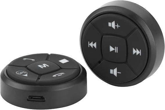 Car Steering Wheel Remote Control, Universal Vehicle Media Button Music Play Remote Control Wireless Car Remote Control Button Controller for Phone Control Steering Wheel