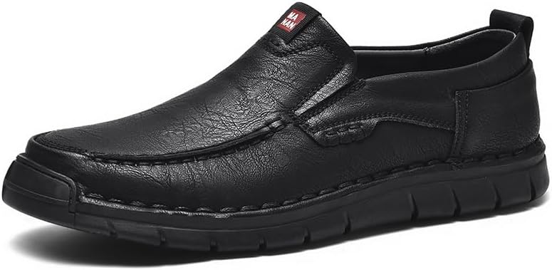 Mens Loafers Slip-on Casual Leather Shoes Lightweight Driving Shoes for Men