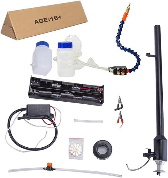 Generic Engine Model, Engine RC Jet DIY Assembly Micro Pulse Engine Kit, Valve-Controlled Engine Motor Model with Atomizing Sprayer, Physics Experiment Toys Gift RTR Version, Type 3, Q4011W18Q7G3Y