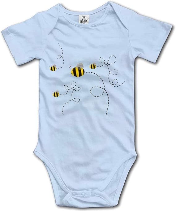 Bumblebee Short Sleeves Baby Bodysuits Outfits Infant Clothes Romper