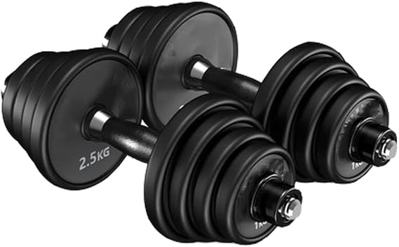 2Pcs Adjustable Dumbbell Set Men's Weights For Fitness Removable Dumbbells Weight Lifting Bodybuilding Equipment,Black,30KG