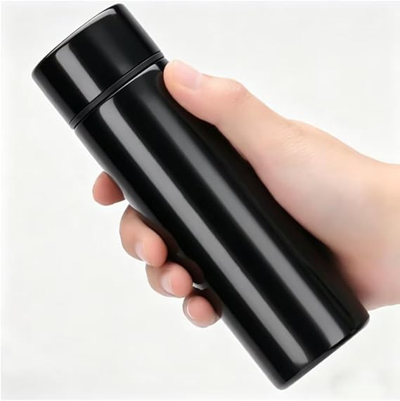 5oz Mini Insulated Water Bottle, Small Coffee Bottle, Mini Stainless Steel,Tiny Water Bottle, Pocket Bottle, Slim Flask for Coffee, Tea, Drinks, Travel & Daily Use, Leakproof, BPA Free (Black)