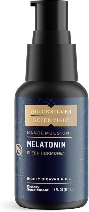 Quicksilver Scientific Liposomal Melatonin, Bedtime, Efficient, 30 ml | Bedtime, Jet Lag and Immune Support, Efficient Superior Absorption 1mg to Minimize Grogginess, Sleep Aid, Circadian Rhythm